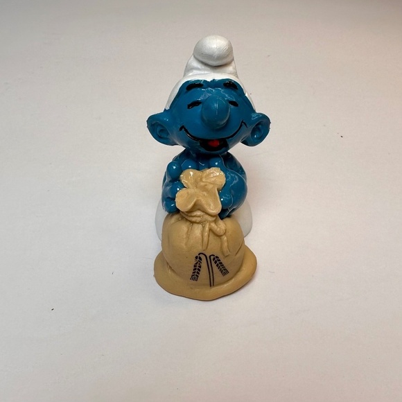 Bully Other - Vintage Smurf Figurine – Beggar Smurf with Sack – Bully W. Germany